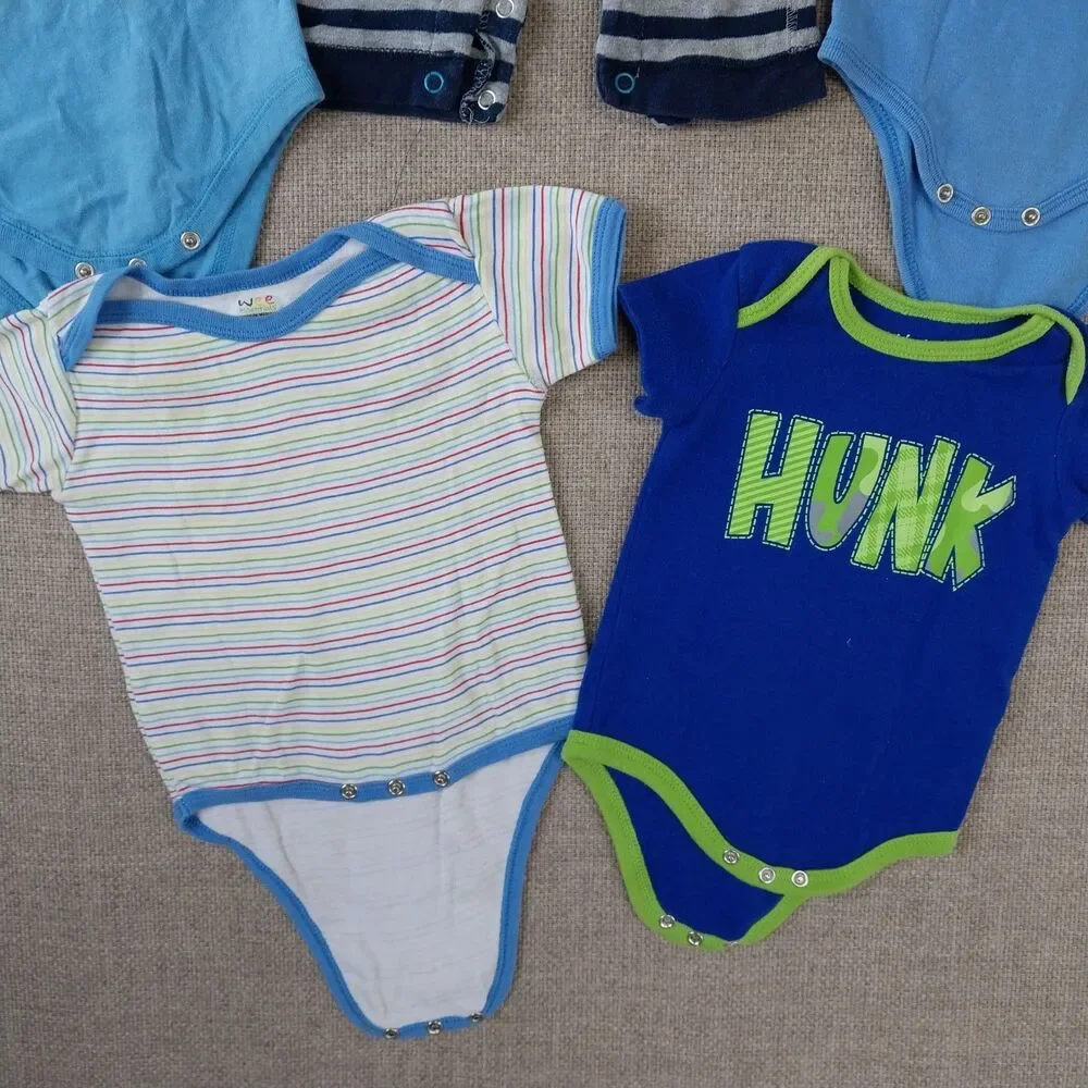 Baby Infant Boy Clothing Bundle Bodysuit Variety Of Colors 11 Pieces Newborn #8